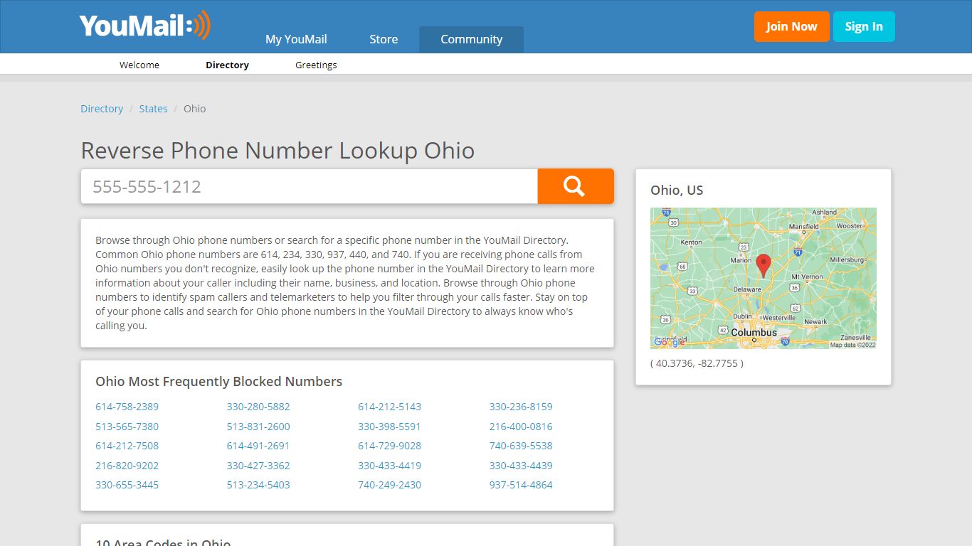 Ohio Phone Numbers - Reverse Phone Number Lookup OH | YouMail